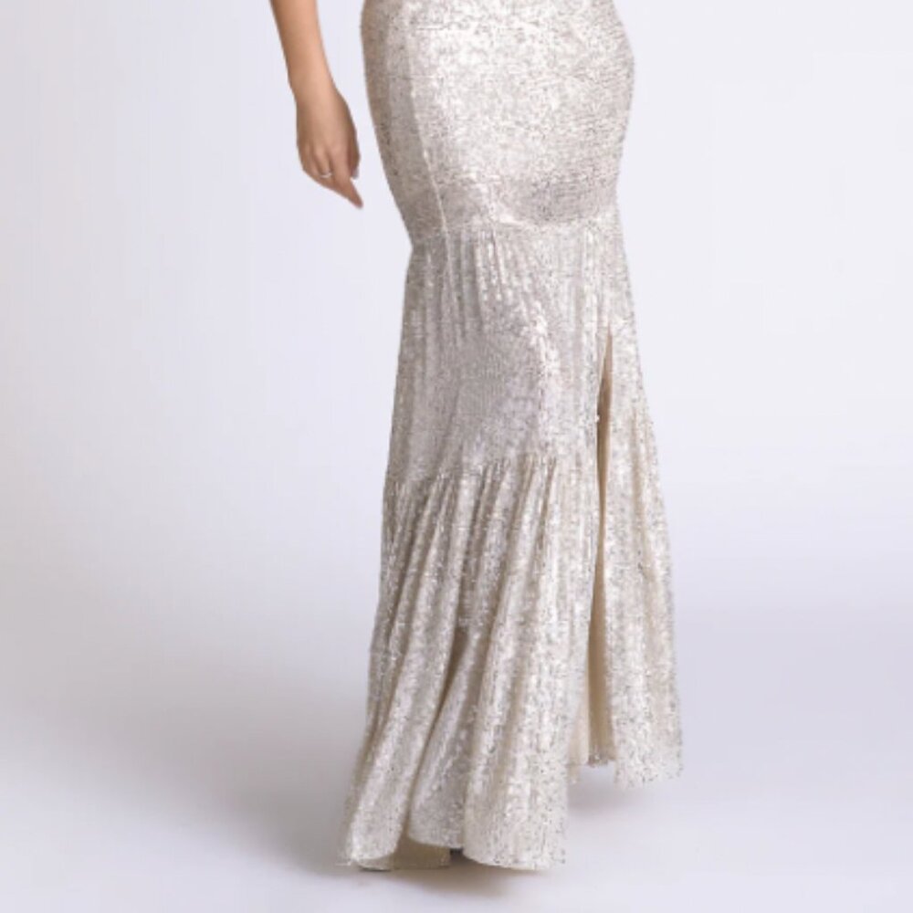 Silver Vilky tiered Skirt